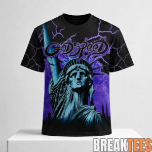 Cam Skattebo Godspeed Statue Of Liberty Lightning Shirt 1