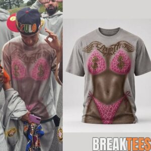 Central Cee At Nocta Manor Loyalty Pink Leopard Bikini Body Shirt