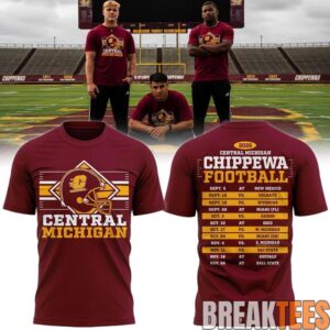 Central Michigan Chippewas Football 2026 Schedule Special T-Shirt