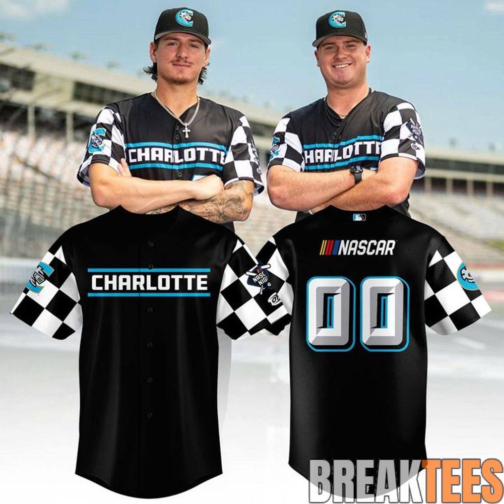 Charlotte Knights x NASCAR Theme 2026 Black Baseball Jersey Charlotte Knights x NASCAR Theme 2026 Black Baseball Jersey