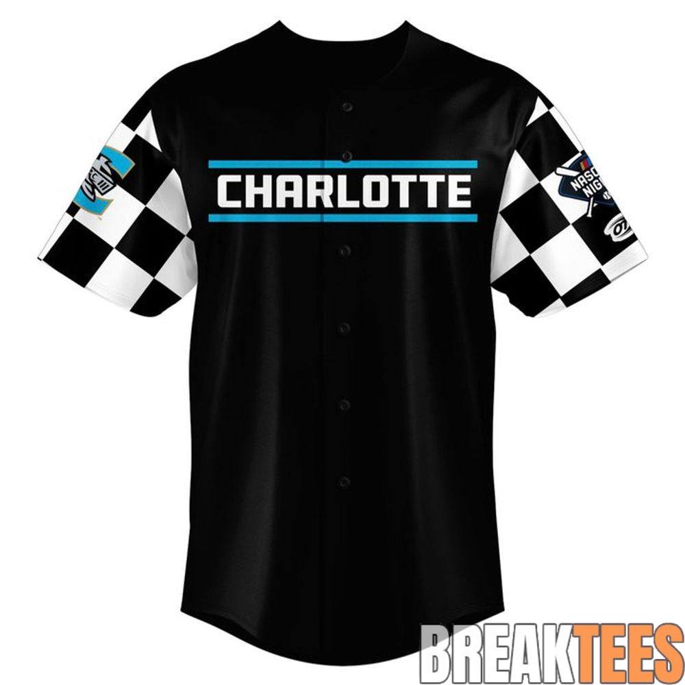 Charlotte Knights x NASCAR Theme 2026 Black Baseball Jersey Charlotte Knights x NASCAR Theme 2026 Black Baseball Jersey