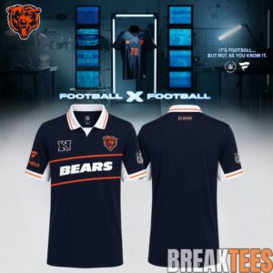 Chicago Bears Football x Football Fan Top Polo Shirt