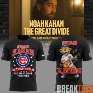 Chicago Cubs x Noah Kahan The Great Divide Tour 2026 T-Shirt