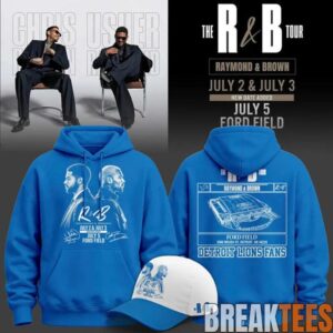 Chris Brown & Usher Raymond x Detroit Lions The R&B Tour Hoodie
