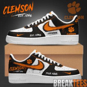 Clemson Tigers Special New Edition Custom AF1 Shoes