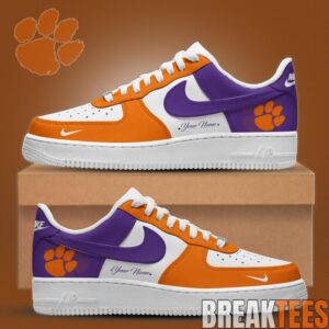 Clemson Tigers Special New Edition Custom AF1 Shoes 1