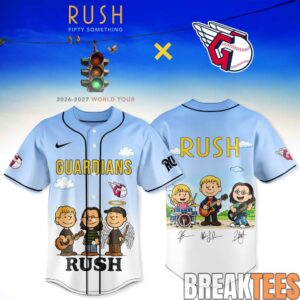 Cleveland Guardians x RUSH ‘Fifty Something’ World Tour 2026 Baseball Jersey