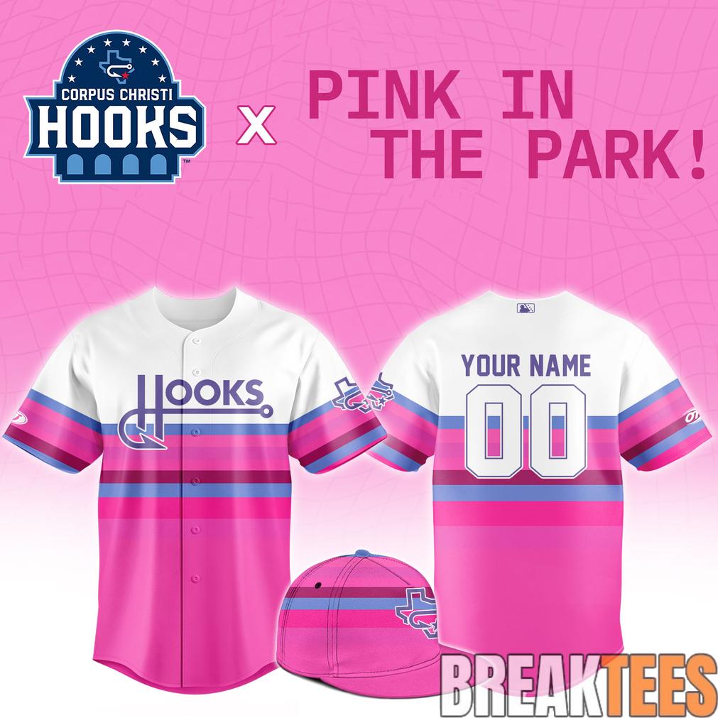 Corpus Christi Hooks Pink In The Park Custom Jersey Corpus Christi Hooks Pink In The Park Custom Jersey