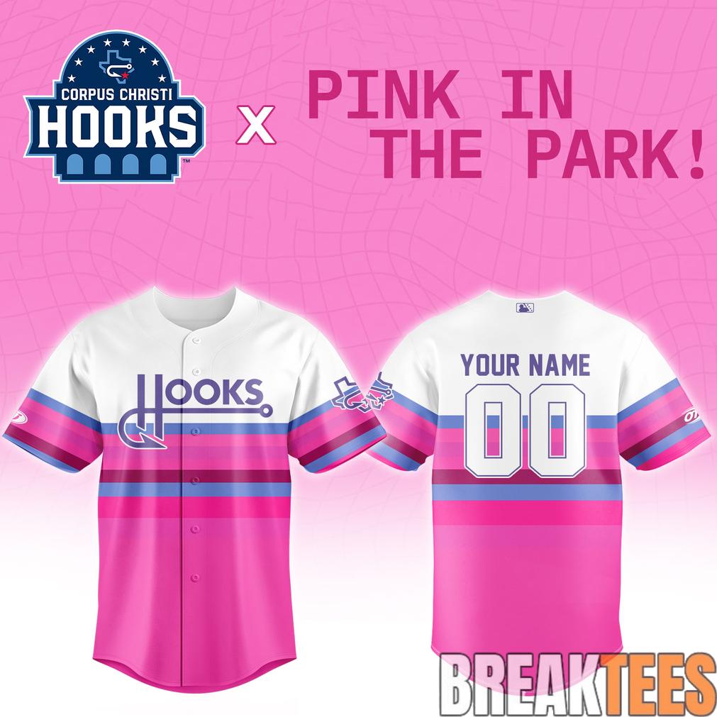 Corpus Christi Hooks Pink In The Park Custom Jersey Corpus Christi Hooks Pink In The Park Custom Jersey