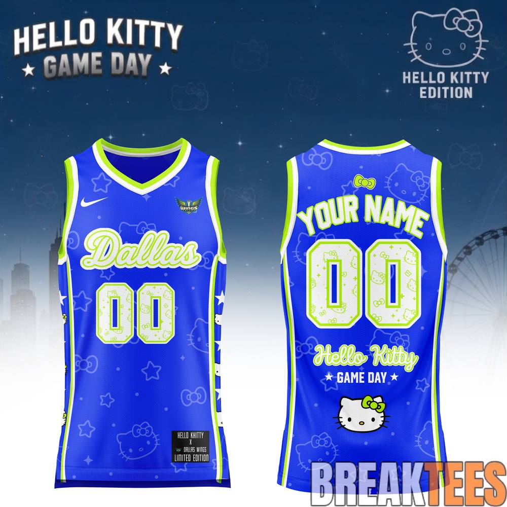 Dallas Wings x Hello Kitty Game Day 2026 Custom Basketball Jersey Dallas Wings x Hello Kitty Game Day 2026 Custom Basketball Jersey