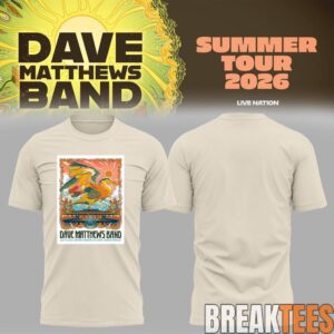 Dave Matthews Band Summer Tour 2026 At Saratoga Springs, NY 2D T-Shirt