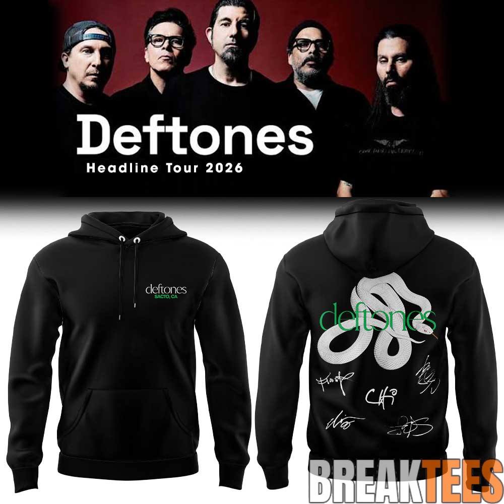 Deftones Headline Tour 2026 Signature Limited Edition Hoodie Deftones Headline Tour 2026 Signature Limited Edition Hoodie