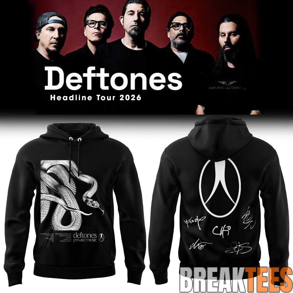 Deftones Headline Tour 2026 Signature Limited Edition Hoodie Deftones Headline Tour 2026 Signature Limited Edition Hoodie