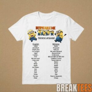 Despicable Me Minion Banana Language Dictionary Graphic 2D T-Shirt