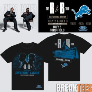 Detroit Lions x Usher & Chris Brown The R&B Tour – Ford Field Stadium Shirt