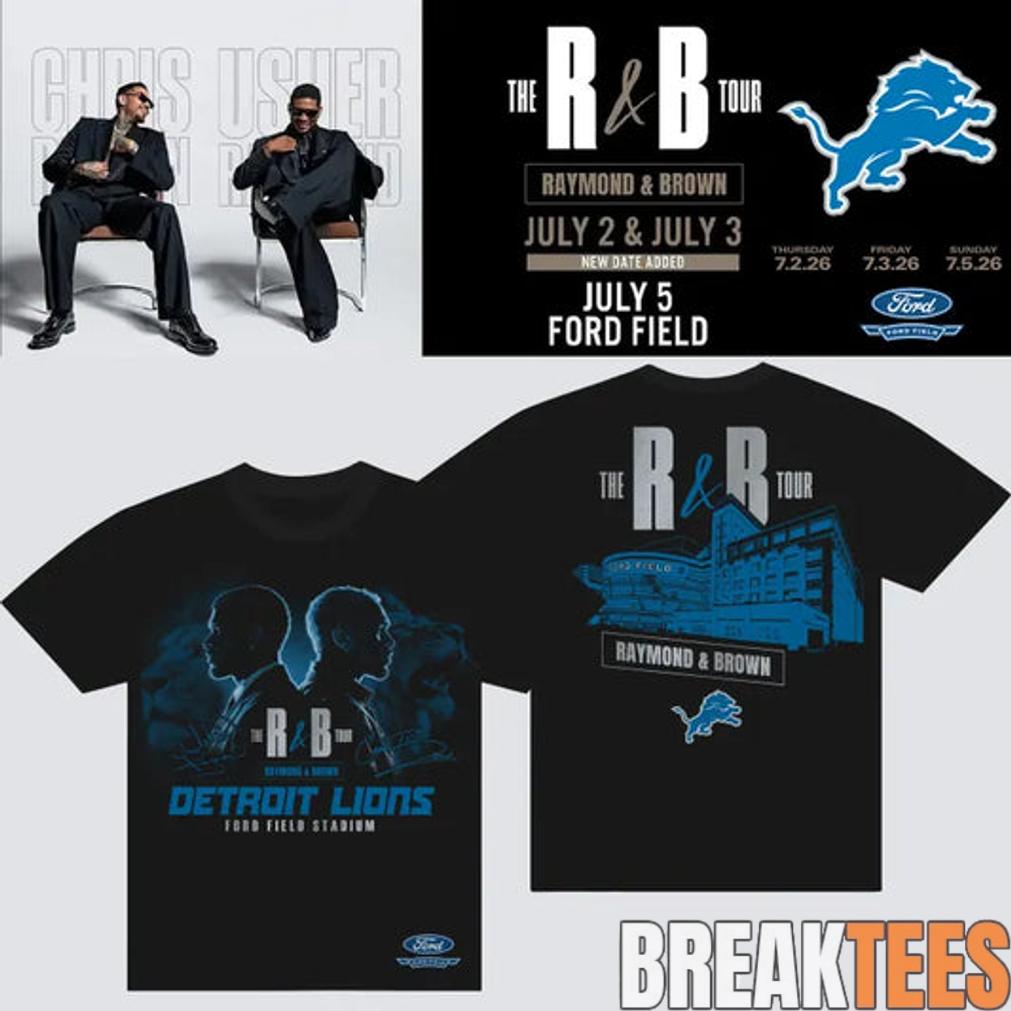 Detroit Lions x Usher & Chris Brown The R&B Tour – Ford Field Stadium Shirt Detroit Lions x Usher & Chris Brown The R&B Tour – Ford Field Stadium Shirt