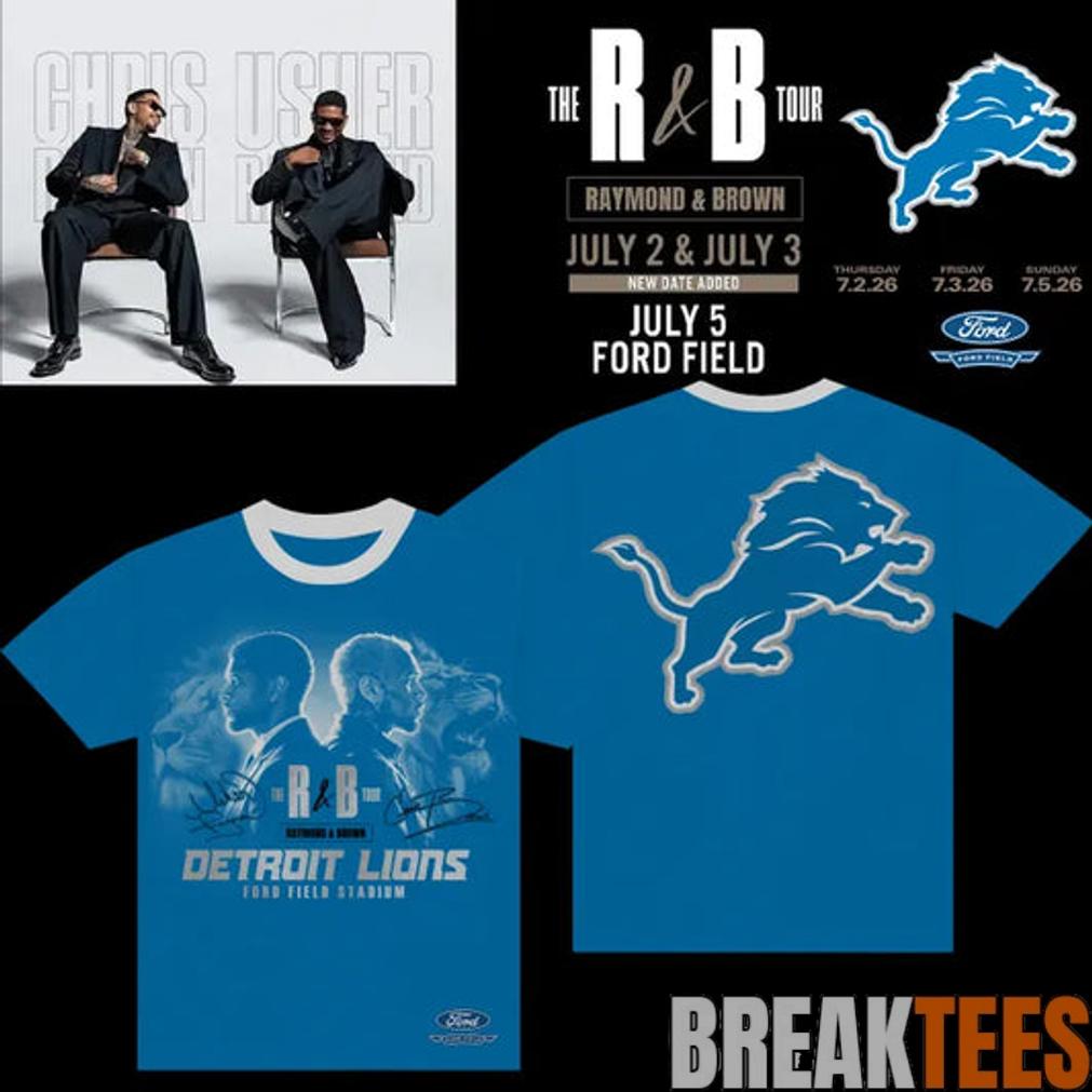 Detroit Lions x Usher & Chris Brown The R&B Tour – Ford Field Stadium Shirt Detroit Lions x Usher & Chris Brown The R&B Tour – Ford Field Stadium Shirt