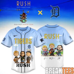 Detroit Tigers x RUSH ‘Fifty Something’ World Tour 2026 Baseball Jersey