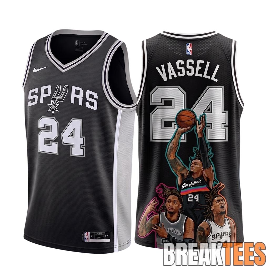 Devin Vassell San Antonio Spurs Number 24 Basketball Jersey Devin Vassell San Antonio Spurs Number 24 Basketball Jersey