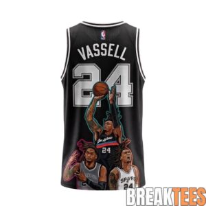 Devin Vassell San Antonio Spurs Number 24 Basketball Jersey 3 Devin Vassell San Antonio Spurs Number 24 Basketball Jersey 3