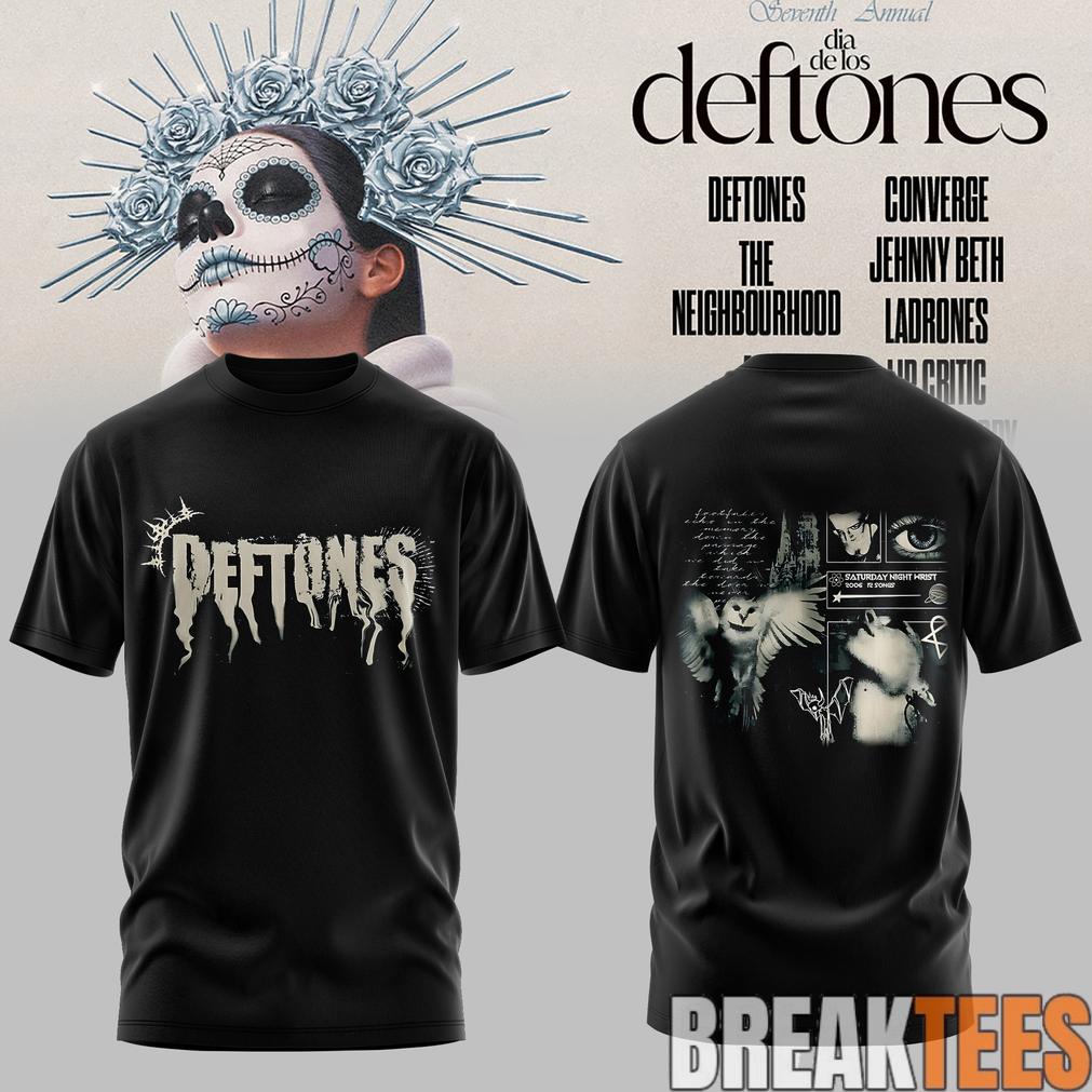 Dia De Los Deftones 2026 Black Edition Tee – 3D Dia De Los Deftones 2026 Black Edition Tee – 3D