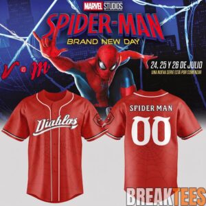 Diablos Rojos Del Mexico Spider Man Brand New Day 2026 Custom Jersey 1