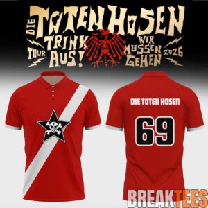 Die Toten Hosen Trink Aus! Wir Müssen Gehen Tour 2026 Polo Shirt