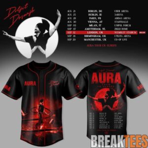 Diljit Dosanjh Aura World Tour ’26 – Europe & UK Edition Baseball Jersey