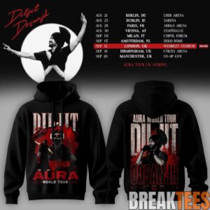 Diljit Dosanjh Aura World Tour ’26 – Europe & UK Edition Hoodie