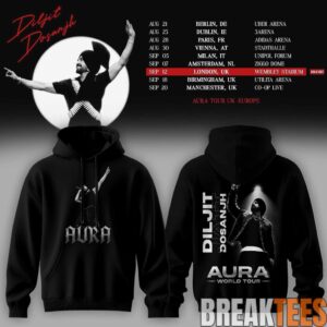 Diljit Dosanjh Aura World Tour ’26 – Europe & UK Edition Hoodie 1