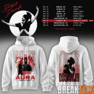 Diljit Dosanjh Aura World Tour ’26 – Europe & UK Edition Hoodie 2