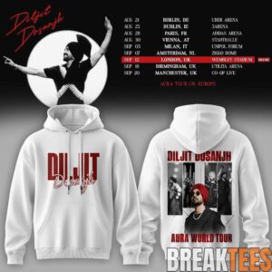 Diljit Dosanjh Aura World Tour ’26 – Europe & UK Edition Hoodie 4