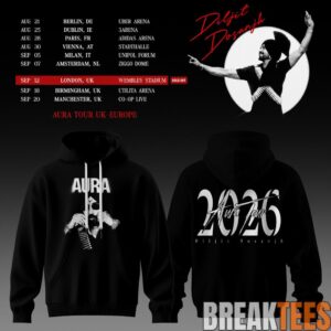 Diljit Dosanjh's Aura World Tour 2026 Black Edition Hoodie 2