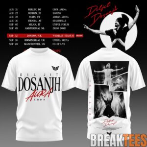 Diljit Dosanjh’s Aura World Tour 2026 White Edition Tee
