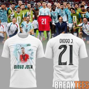 Diogo Jota 21 Memorial – Portugal Football Fan Casual Tee