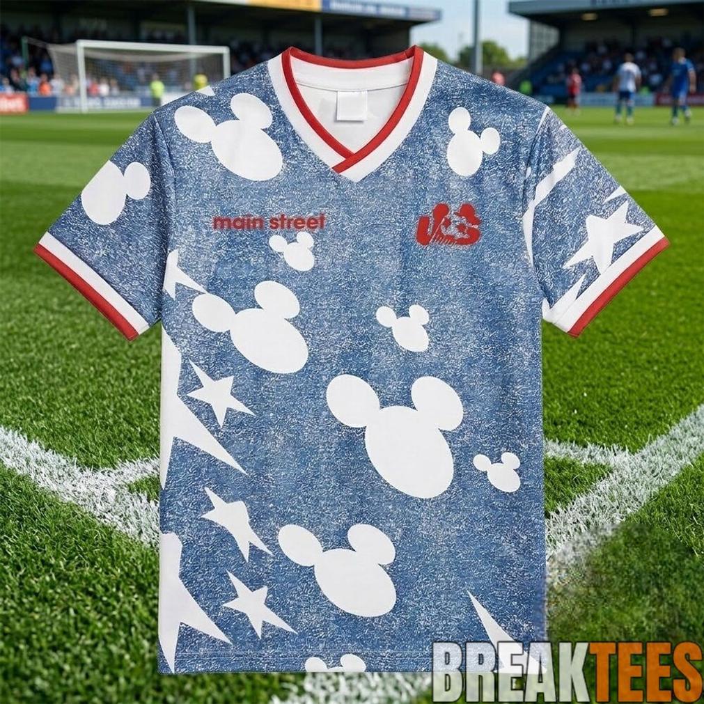 Disney Mickey Mouse Patriotic USA Soccer Jersey Shirt Disney Mickey Mouse Patriotic USA Soccer Jersey Shirt