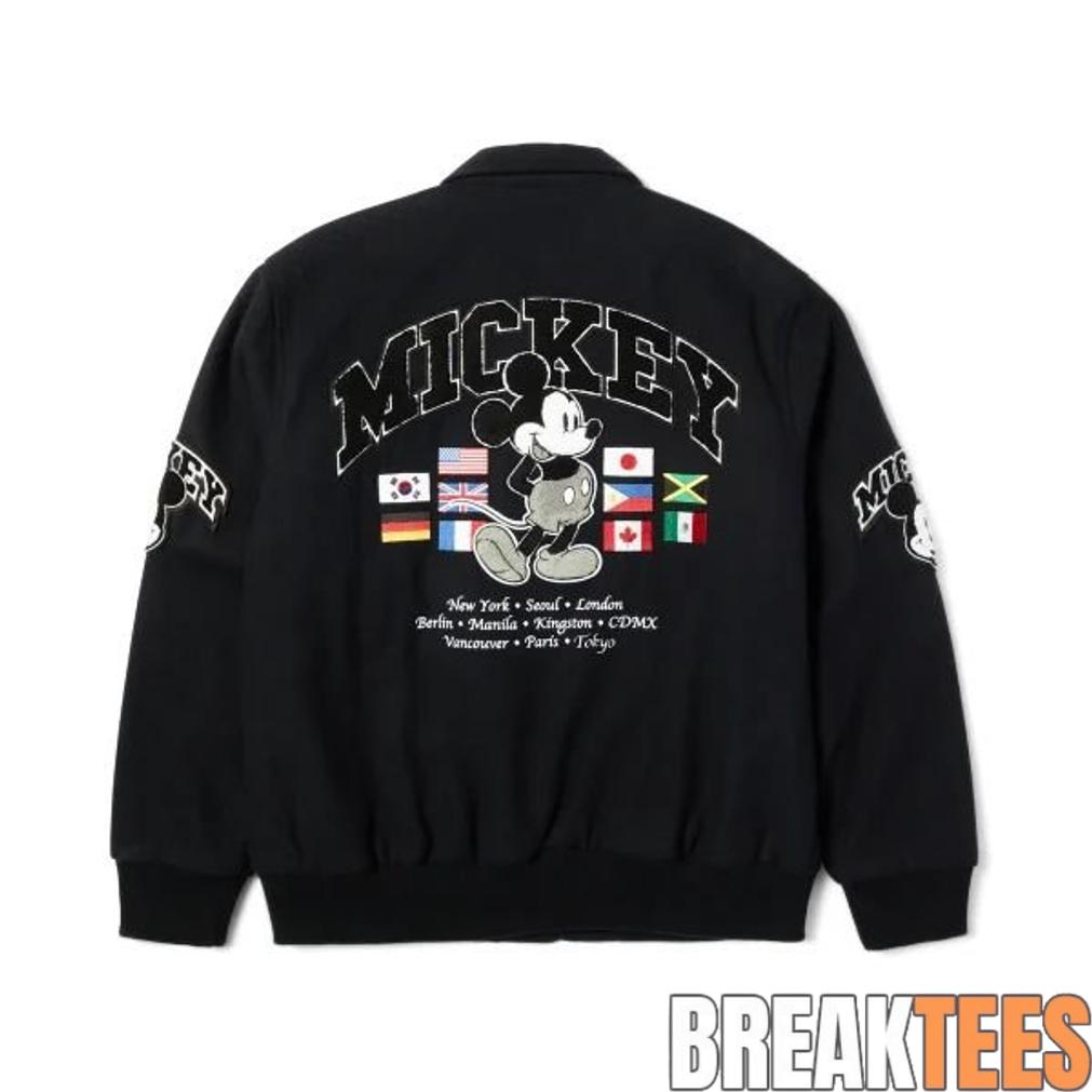 Disney x HUF Mickey Worldwide Tour Bomber Jacket Disney x HUF Mickey Worldwide Tour Bomber Jacket
