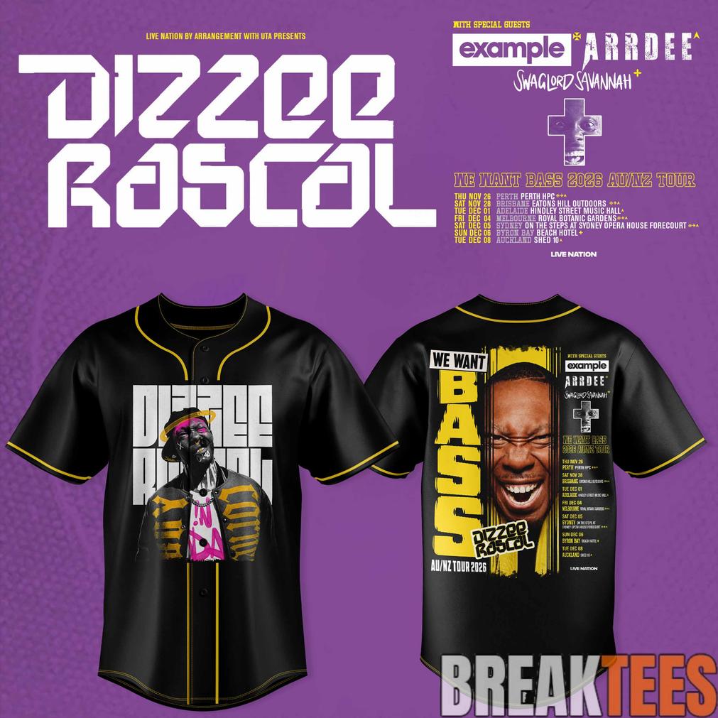 Dizzee Rascal – We Want Bass Baseball Jersey Dizzee Rascal – We Want Bass Baseball Jersey