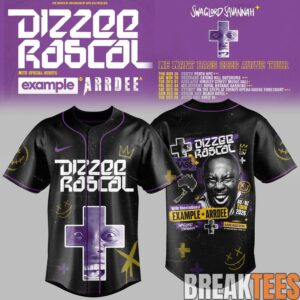 Dizzee Rascal - We Want Bass Tour Baseball Jersey 1