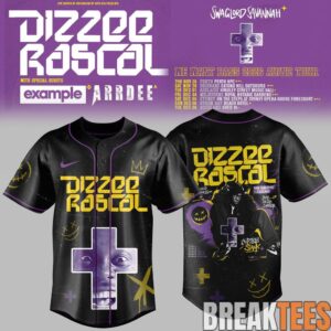Dizzee Rascal - We Want Bass Tour Baseball Jersey 2