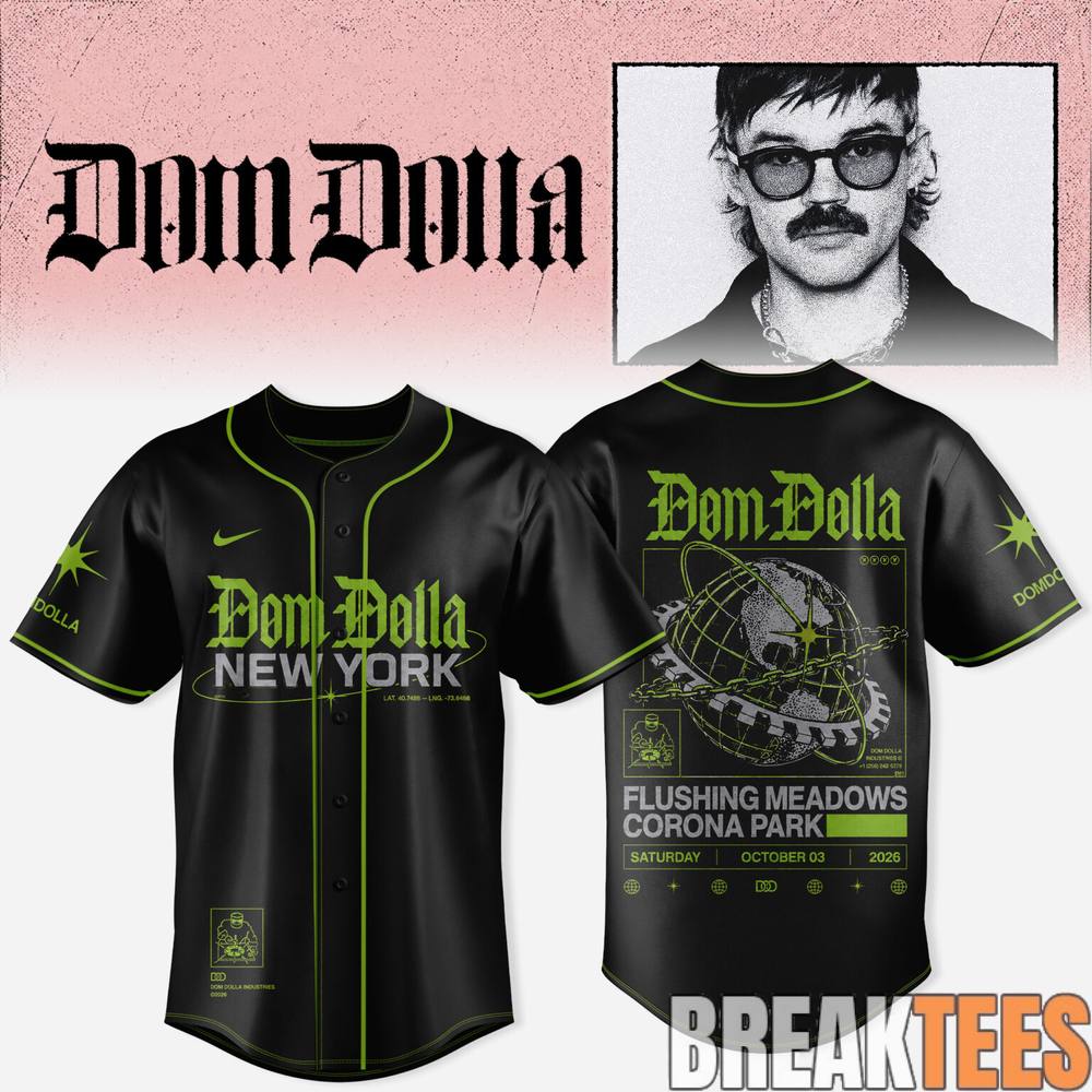 Dom Dolla Tour 2026 Special Baseball Jersey Dom Dolla Tour 2026 Special Baseball Jersey