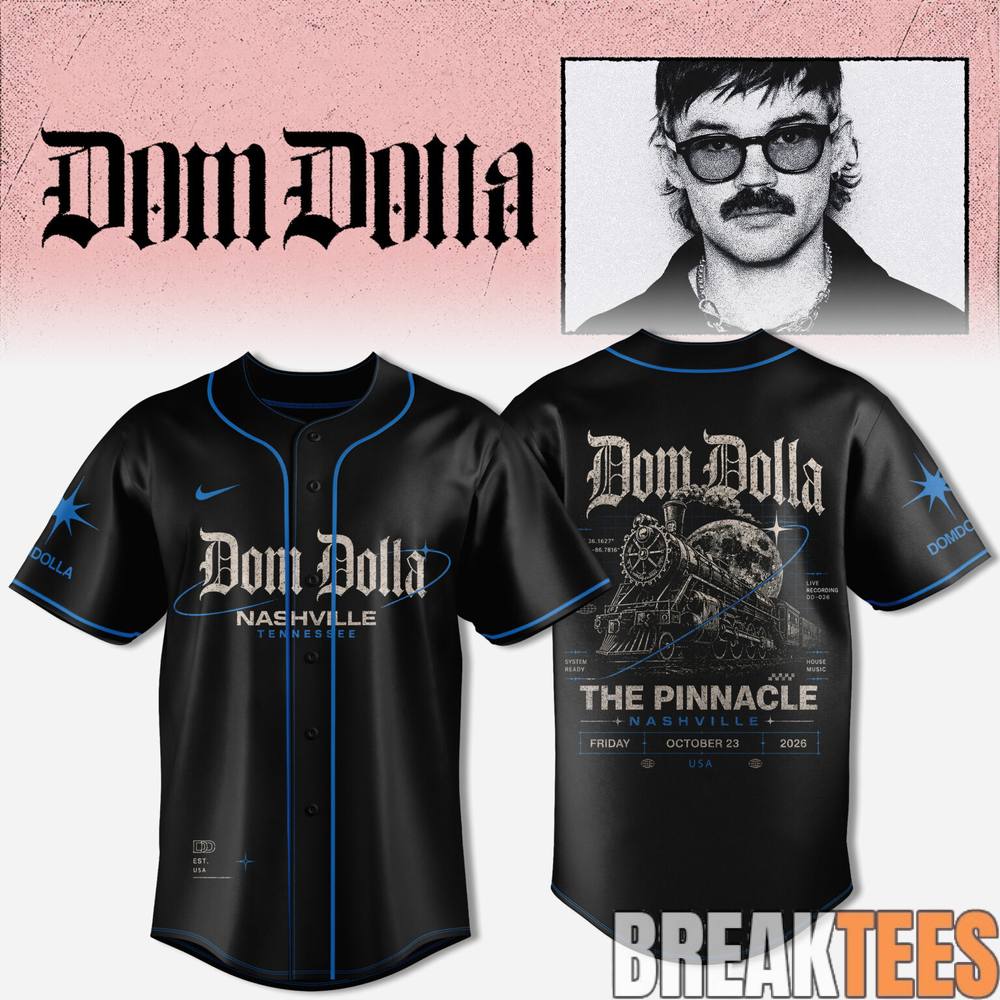 Dom Dolla Tour 2026 Special Baseball Jersey Dom Dolla Tour 2026 Special Baseball Jersey