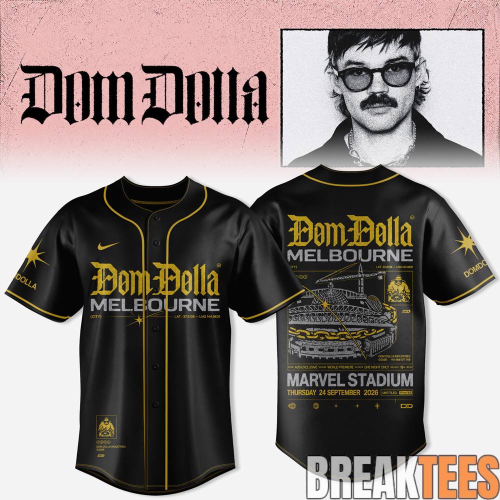 Dom Dolla Tour 2026 Special Baseball Jersey Dom Dolla Tour 2026 Special Baseball Jersey