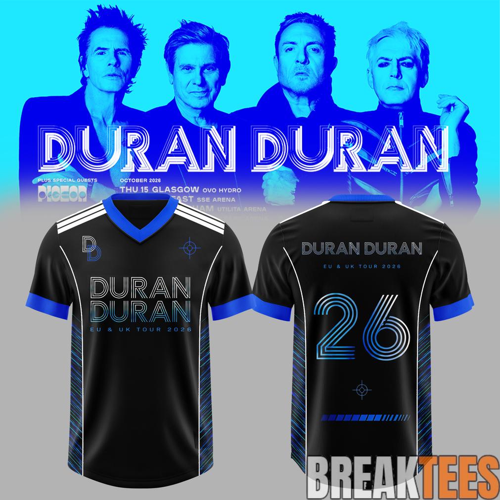 Duran Duran – UK & EU Autumn Tour 2026 Exclusive Football Jersey Duran Duran – UK & EU Autumn Tour 2026 Exclusive Football Jersey