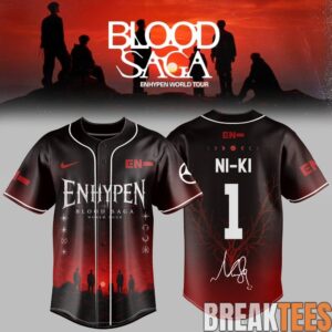 ENHYPEN World Tour 'BLOOD SAGA' 2026-2027 Exclusive Baseball Jersey – Crimson Dusk 4