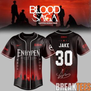 ENHYPEN World Tour 'BLOOD SAGA' 2026-2027 Exclusive Baseball Jersey – Crimson Dusk 6
