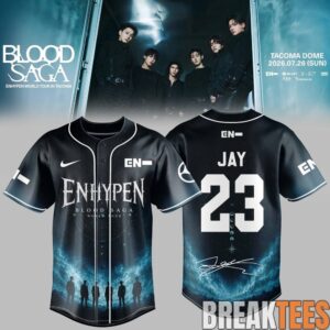 ENHYPEN World Tour 'BLOOD SAGA' 2026-2027 Exclusive Baseball Jersey – Midnight Eclipse 1