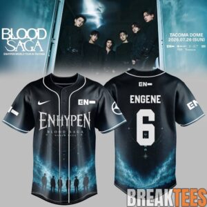 ENHYPEN World Tour 'BLOOD SAGA' 2026-2027 Exclusive Baseball Jersey – Midnight Eclipse 3