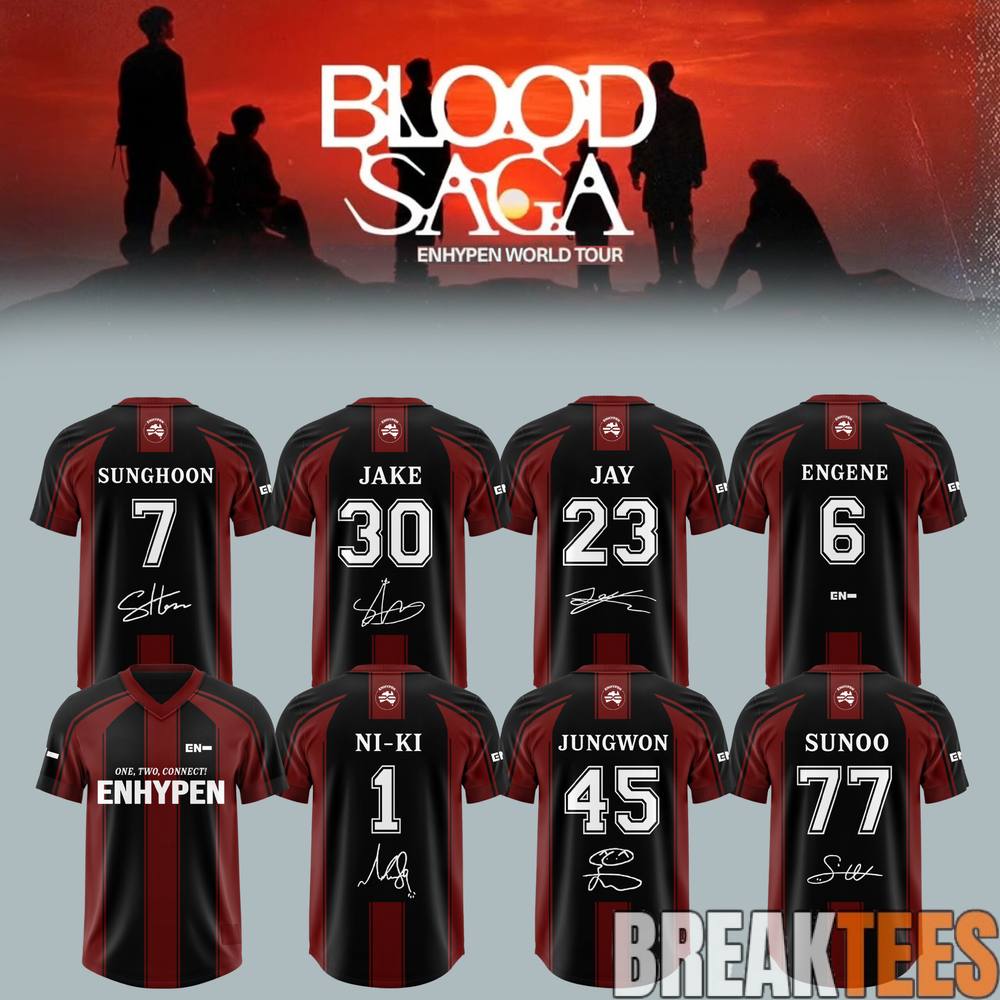 ENHYPEN World Tour ‘BLOOD SAGA’ 2026-2027 Exclusive Football Jersey – Classic ENHYPEN World Tour ‘BLOOD SAGA’ 2026-2027 Exclusive Football Jersey – Classic