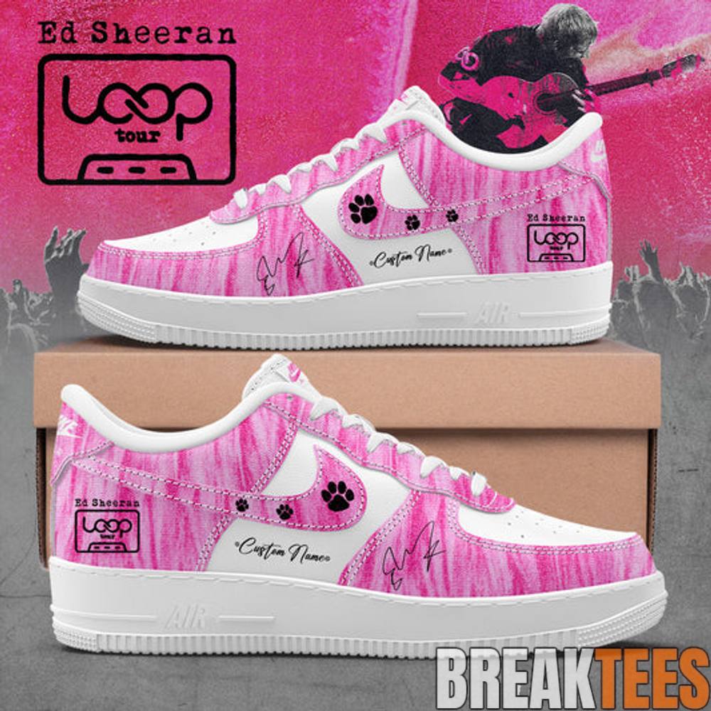 Ed Sheeran The Loop Tour 2026 in Allegiant Stadium Signature AF1 Shoes Ed Sheeran The Loop Tour 2026 in Allegiant Stadium Signature AF1 Shoes
